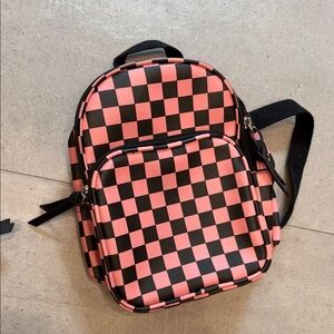 Cat & Jack Pink and Black Checkerboard Mini Backpack